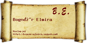 Bognár Elmira névjegykártya
